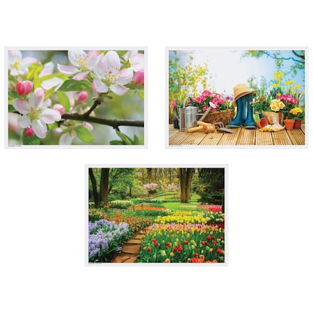 Hoffmaster 10" x 14" Spring Multipack Paper Placemats, PK1000 702076